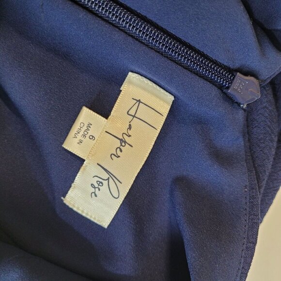 Harper Rose Asymmetrical Hem Fit and Flare Dress Navy Size 6 NWT $148 - Picture 6 of 10